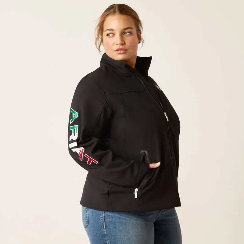Ariat Damen Classic Team Softshell Mexiko Jacke, Schwarz