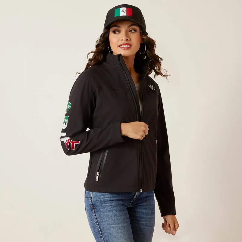 Ariat Damen Classic Team Softshell Mexiko Jacke, Schwarz