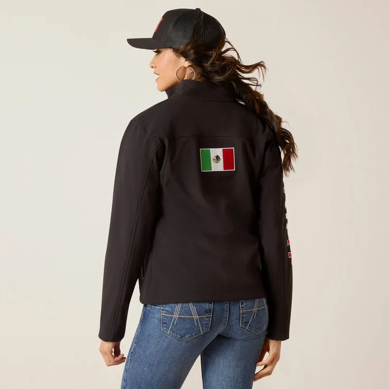 Ariat Damen Classic Team Softshell Mexiko Jacke, Schwarz