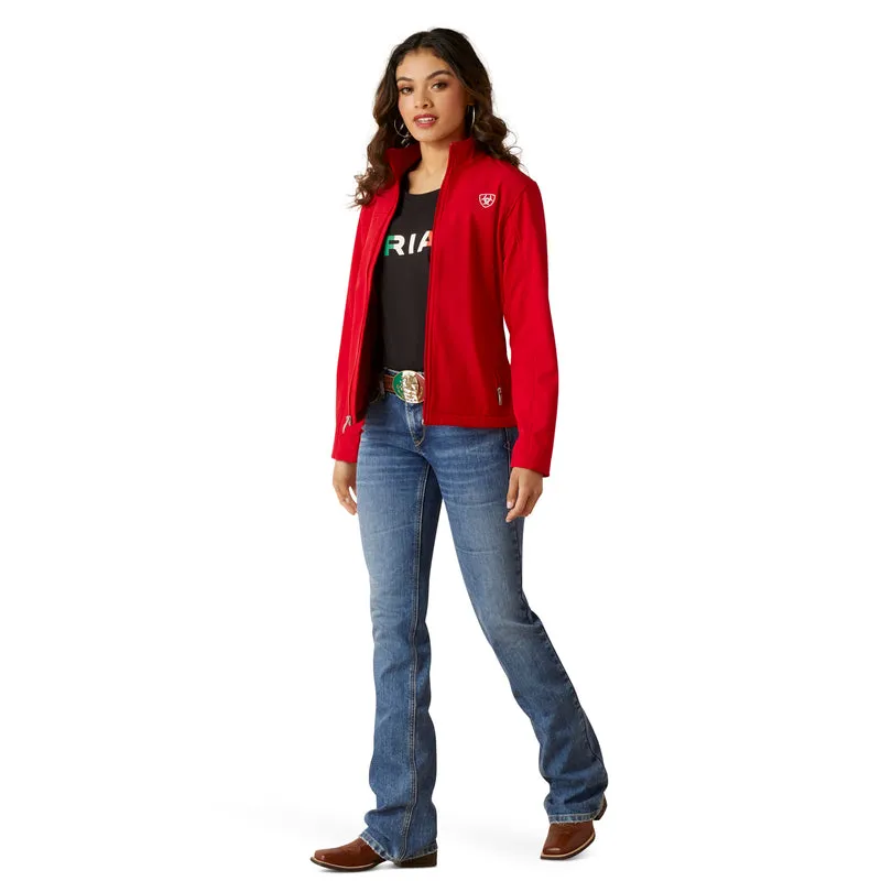 Ariat Damen Classic Team Softshell MEXICO wasserabweisende Jacke, Rot