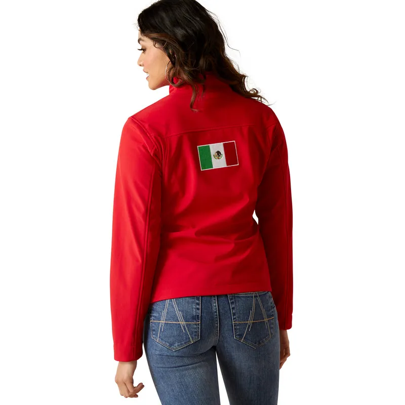 Ariat Damen Classic Team Softshell MEXICO wasserabweisende Jacke, Rot