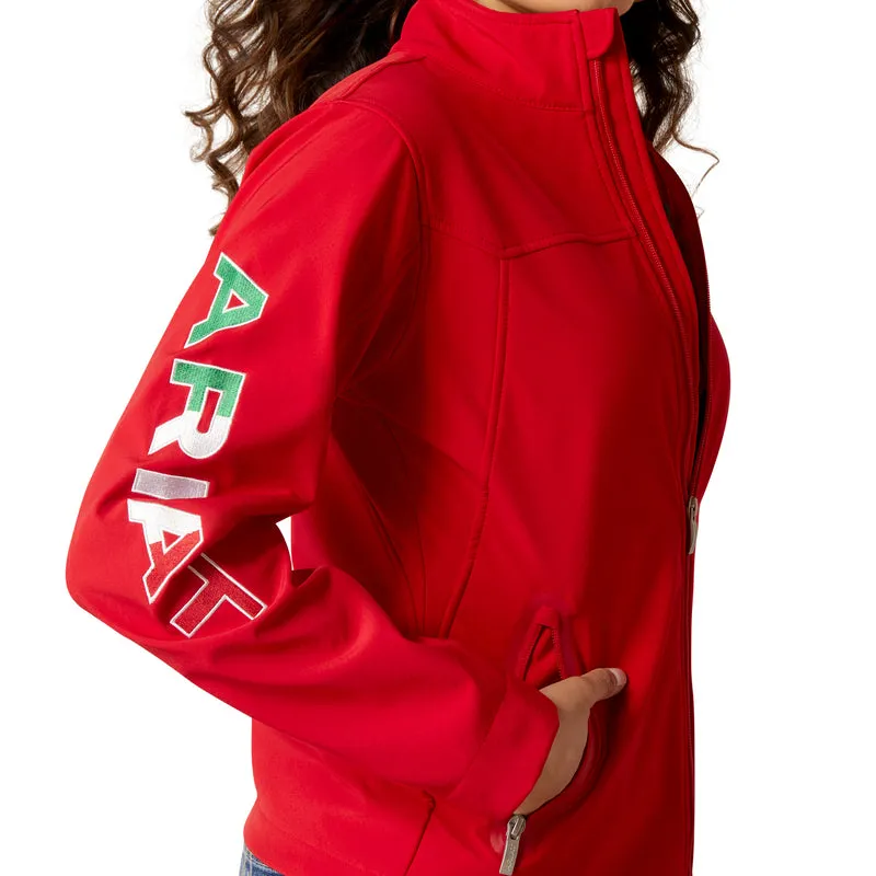 Ariat Damen Classic Team Softshell MEXICO wasserabweisende Jacke, Rot