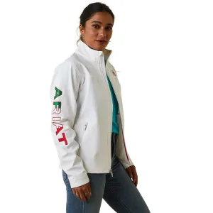 Ariat Damen Classic Team Softshell MEXICO wasserabweisende Jacke, Weiß