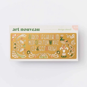 maxi colorful Art Nouveau Themed Design & Craft Drawing Stencil