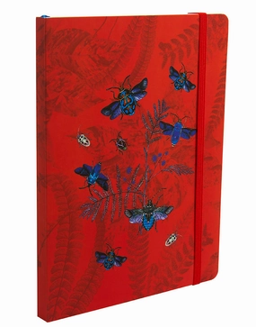 Art Of Nature: Flight Of Beetles Notebook With Elastic Band retractable