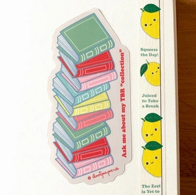 eco heatproof Ask Me About My Tbr "Collection" Sticker