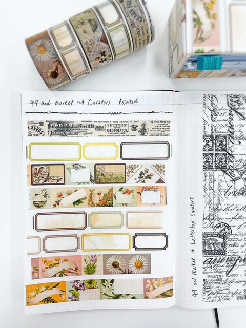loose Assortment 49 And Market Curators Washi Tape Set 6/Rolls