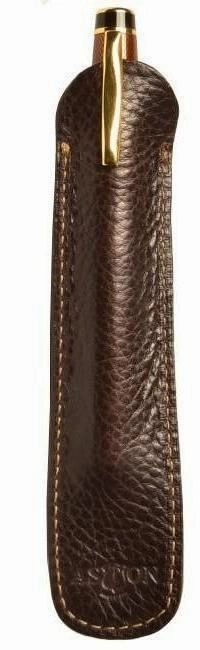 Aston Leather 1 Pen Slip Brown classic robust