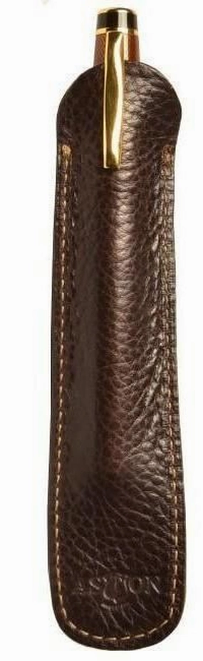 Aston Leather 1 Pen Slip Brown classic robust