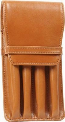 Aston Leather 4 Pen Holder Tan trendy paper