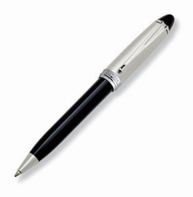 vintage Aurora Ipsilon Metal Black W/ Chrome Cap Ballpoint Pen