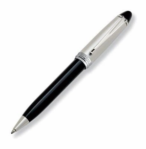 vintage Aurora Ipsilon Metal Black W/ Chrome Cap Ballpoint Pen