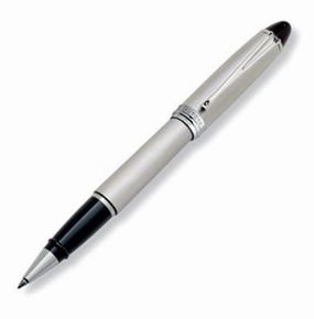 automatic Aurora Ipsilon Metal Chrome Satin Rollerball Pen
