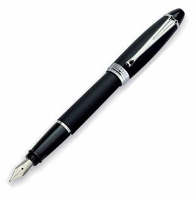 pastel vivid Aurora Ipsilon Satin Black Fountain Pen