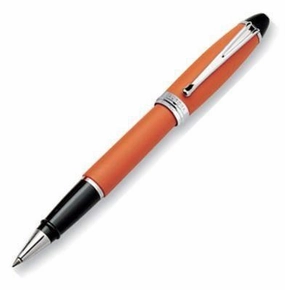 minimalist ceramic Aurora Ipsilon Satin Orange Rollerball Pen