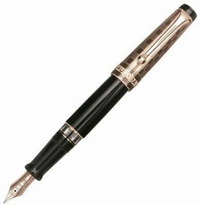 Aurora Optima Deco Rose Gold Vermeil Guilloche Fountain Pen shockproof modern