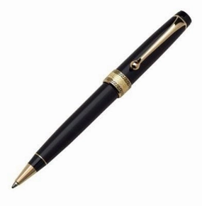 cotton Aurora Optima Resin Black Ballpoint Pen
