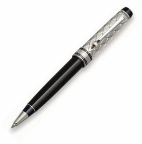 flexible eco Aurora Optima Riflessi Sterling Cap/Black Ballpint Pen