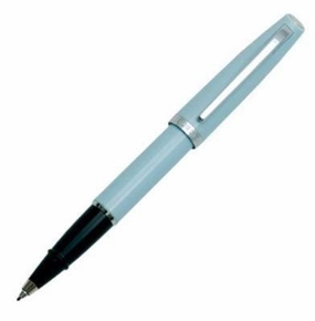 Aurora Style Gemstones Aquamarine Rollerball Pen tall