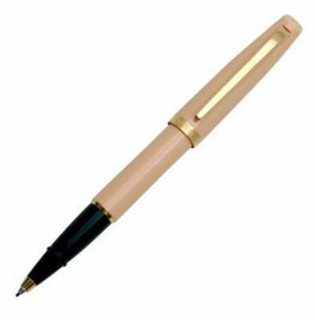 ceramic Aurora Style Gemstones Rose Quartz Rollerball Pen