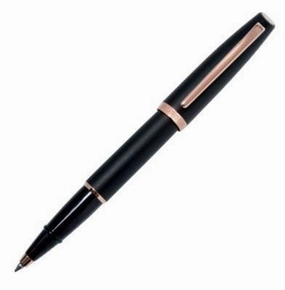 magnetic trusted Aurora Style Rose Gold Black Matte Rollerball Pen