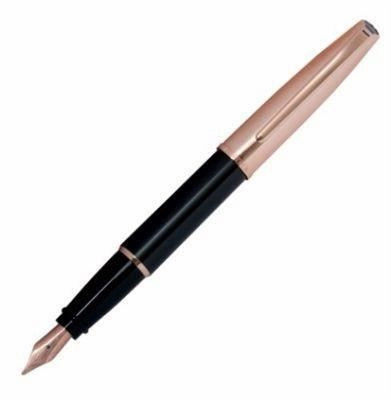 Aurora Style Rose Gold Cap Black Matte Fountain Pen muted