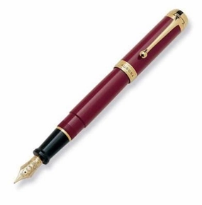 linen Aurora Talentum Classic Burgundy Gold Fountain Pen