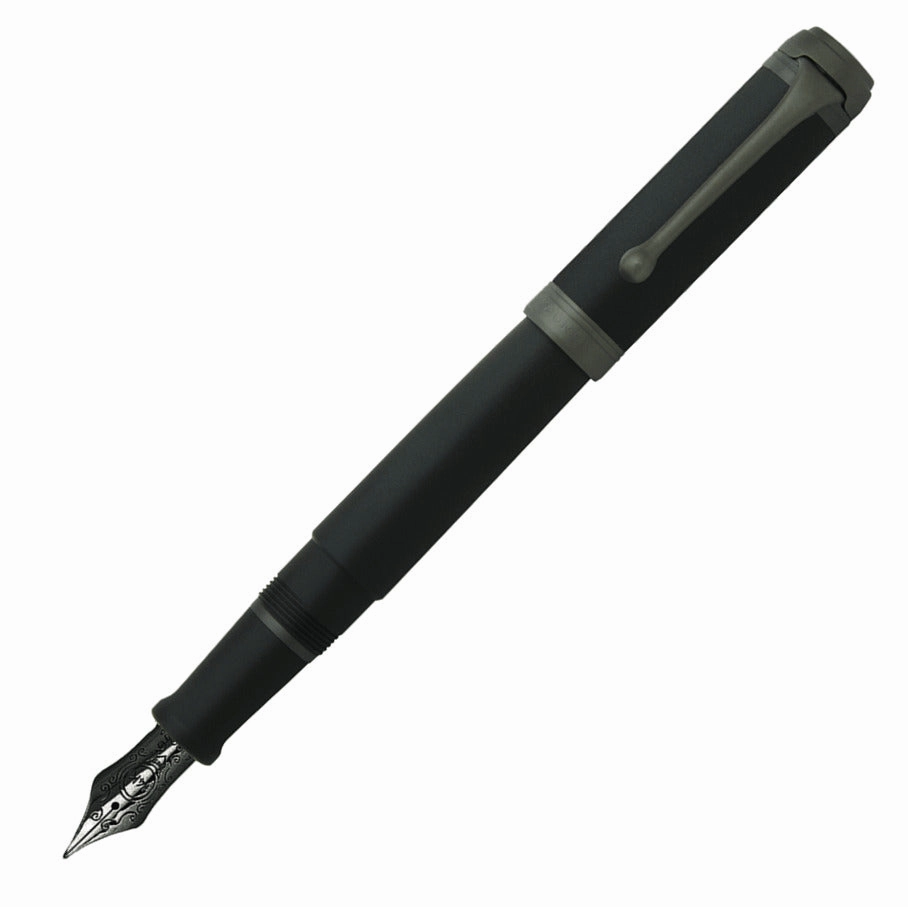 Aurora Talentum Full Black Fountain Pen rugged