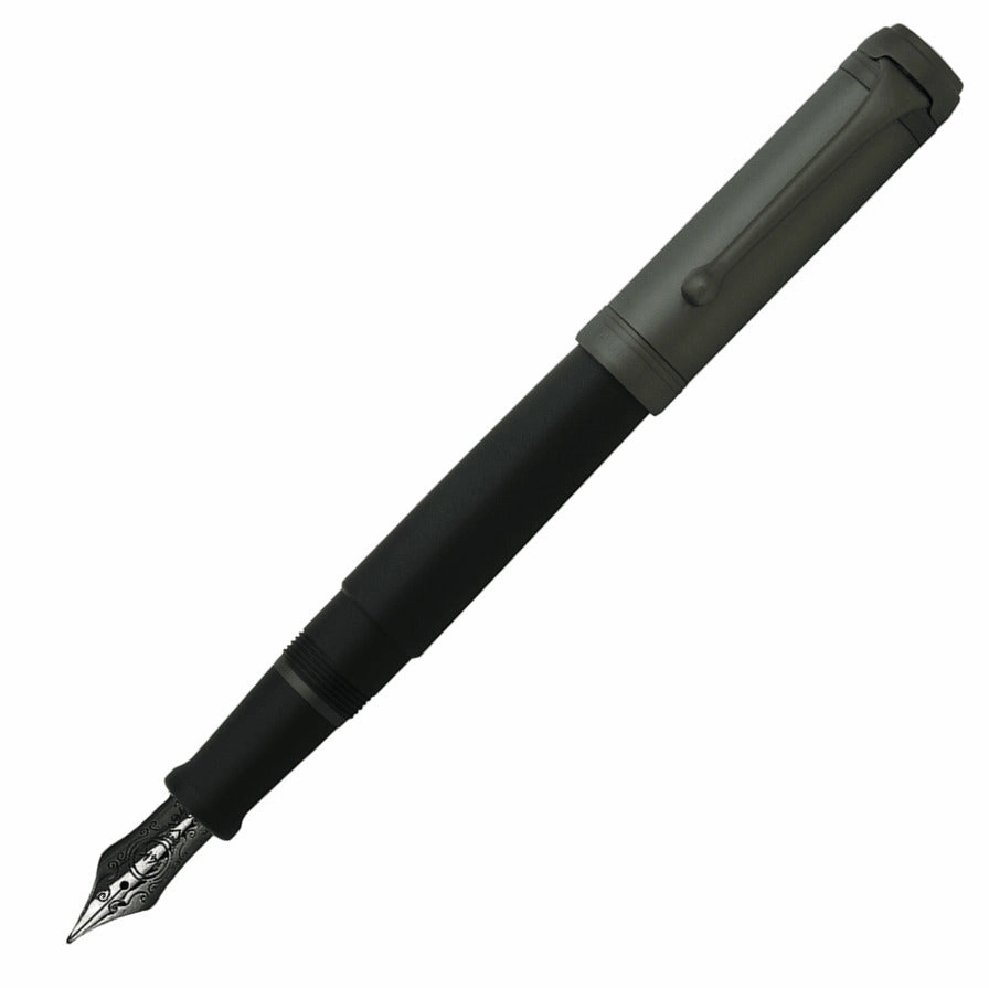 muted sturdy Aurora Talentum Full Black Ruthenium Cap Fountain Pen
