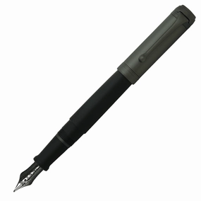 muted sturdy Aurora Talentum Full Black Ruthenium Cap Fountain Pen