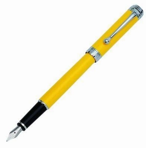 Aurora Talentum Yellow Chrome Fountain Pen portable
