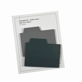 bulk Blank Tab Sticky Note Set - Stone