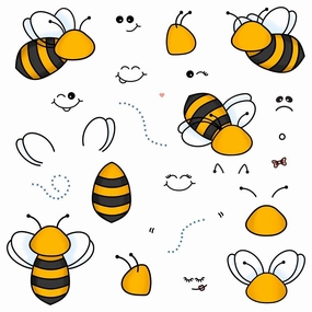 Build-A-Bee - 4X8 Stamp Set locking small