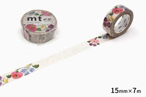 wide Mt Ex Washi Tape - Lace & Kalanchoe