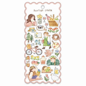 Routine Charm Picnic Sticker Mind Wave resin