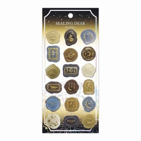Sealing Deer Seal Stella Sticker Sheet- Twilight Yellow metallic flat