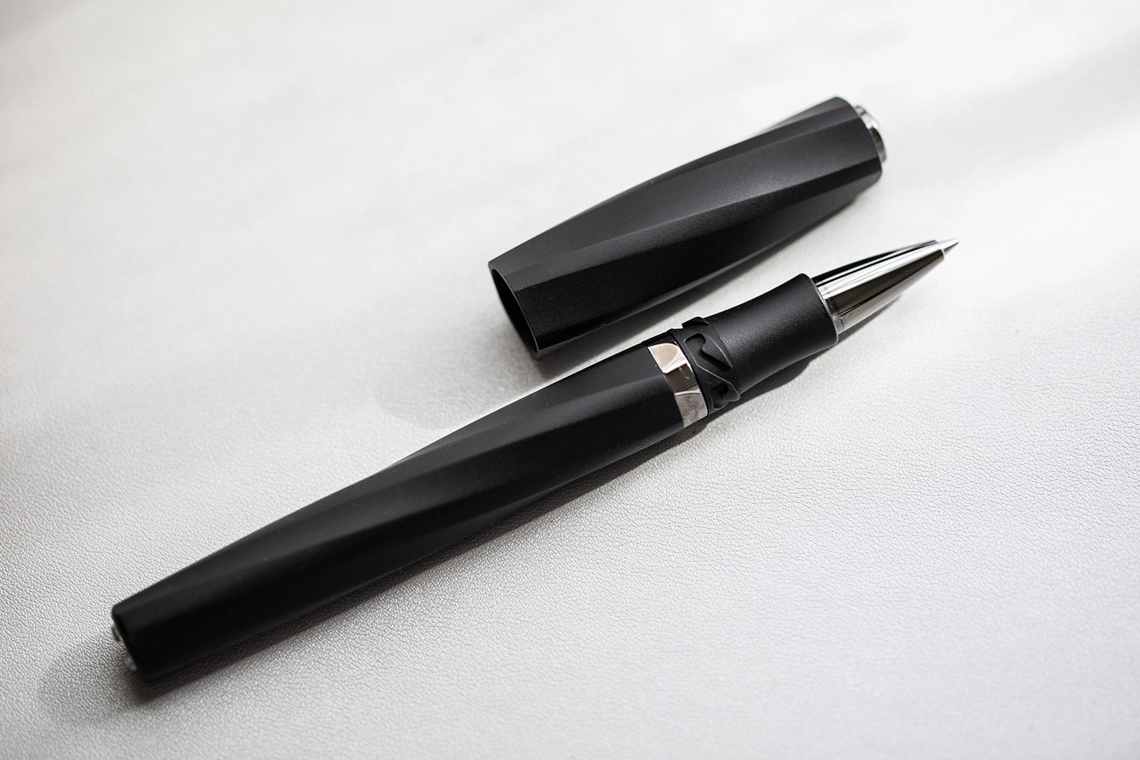 Visconti Divina Black Matte Rollerball Pen plastic