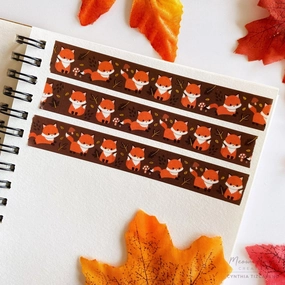 Autumn Fox Gold Foil Washi Tape classic