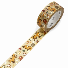 Autumn Fox Washi Tape solid springloaded