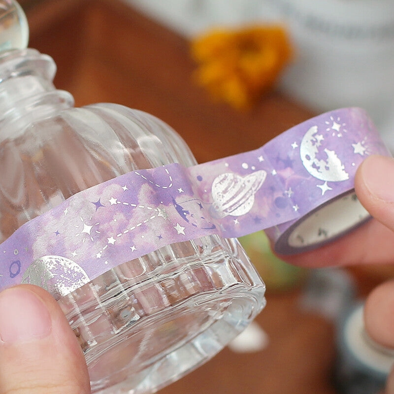 vegan Azure Space Washi Tape Foil Bgm