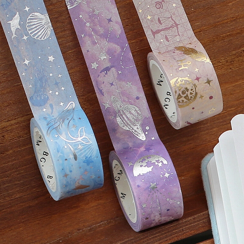 tiny Azure Space Washi Tape Foil Bgm