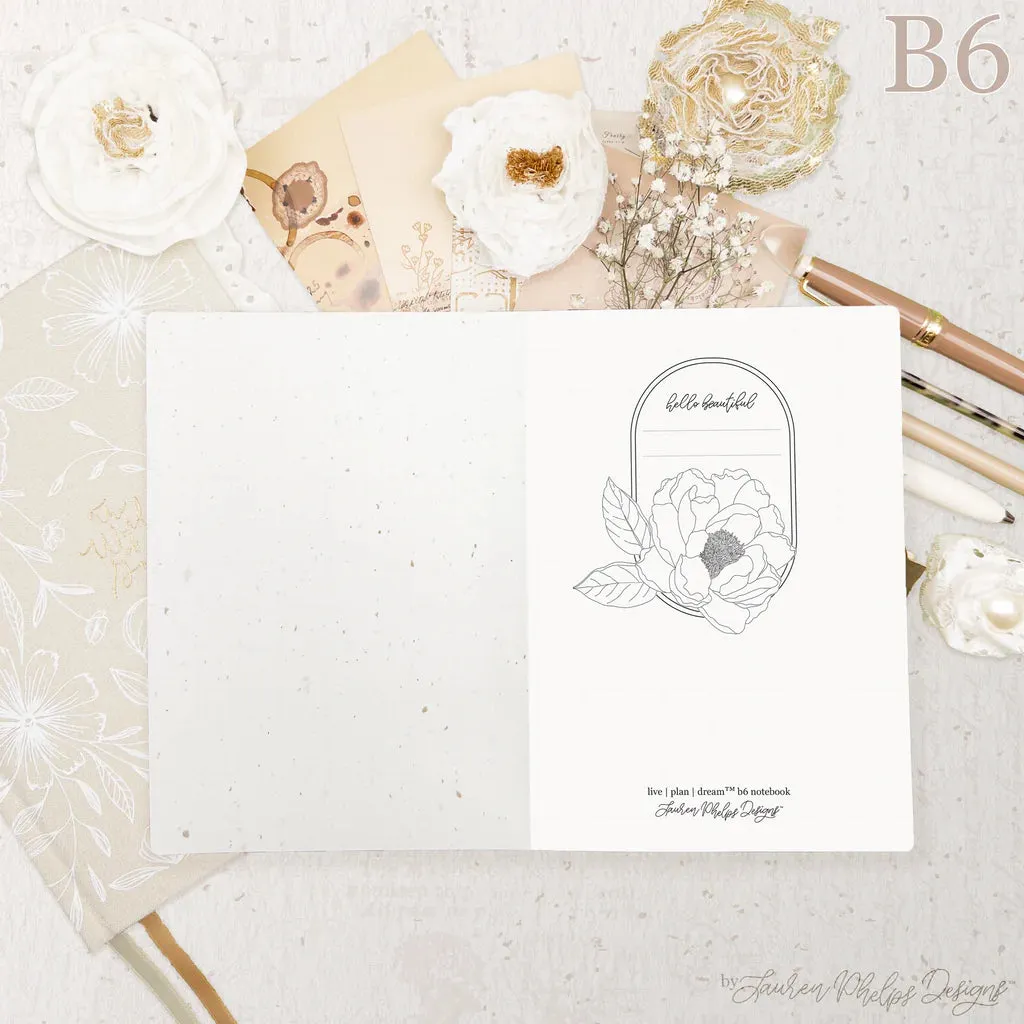 B6 Live | Plan | Dream? Notebook By Lauren Phelps Designs vintage portable