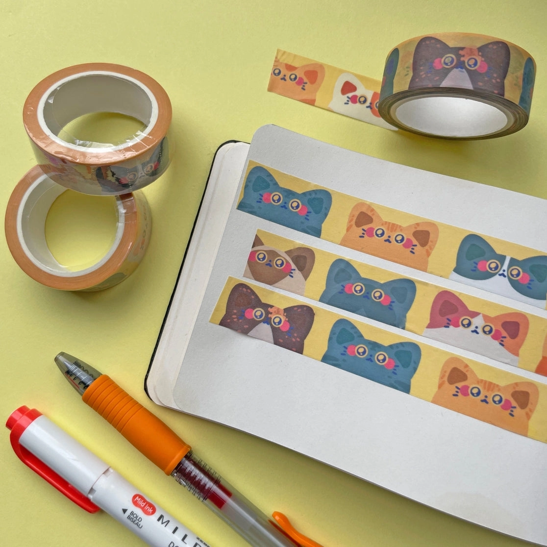 adjustable Baby Cats Washi Tape