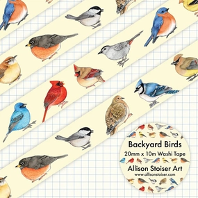 Backyard Birds Washi Tape sealed
