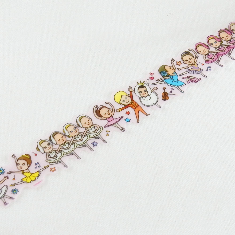 elegant rubber Ballerina Washi Tape Tips Round Top