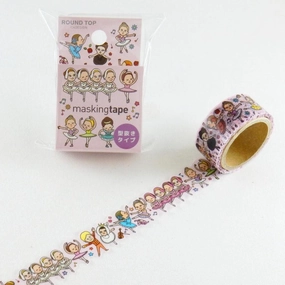 glossy Ballerina Washi Tape Tips Round Top