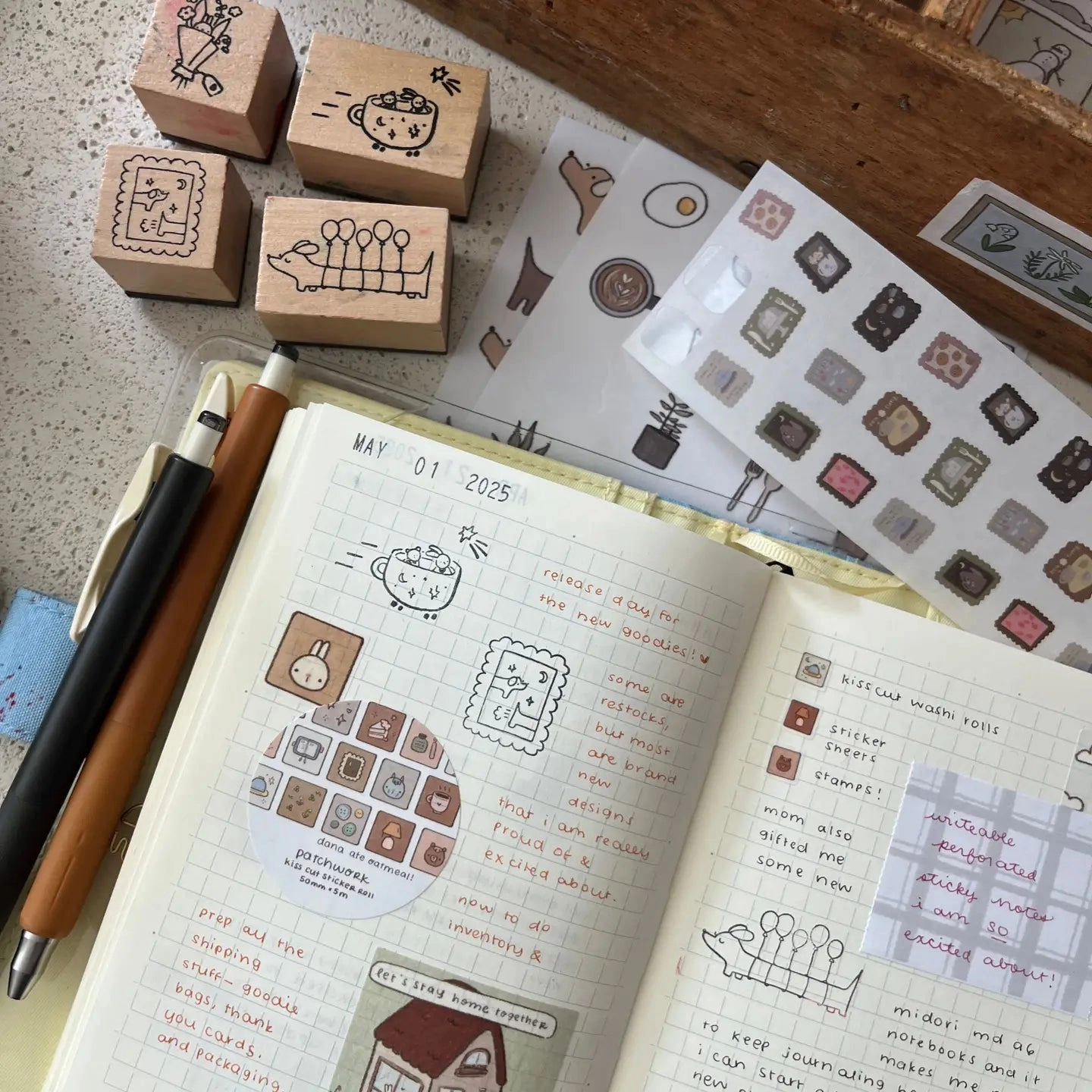 pastel Balloonie Wooden Stamp