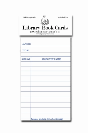 25 Assorted Vintage Nostalgia Library Card Pack - White superior latest