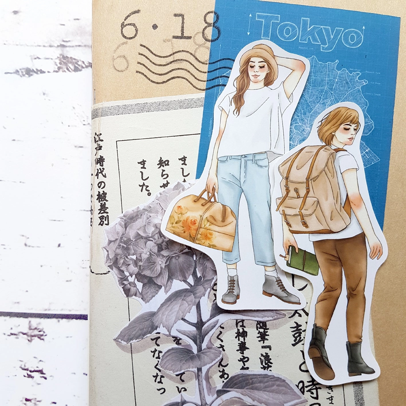 Cafe Analog X Windry R - Wanderlust Girls Stickers In Tin resilient round