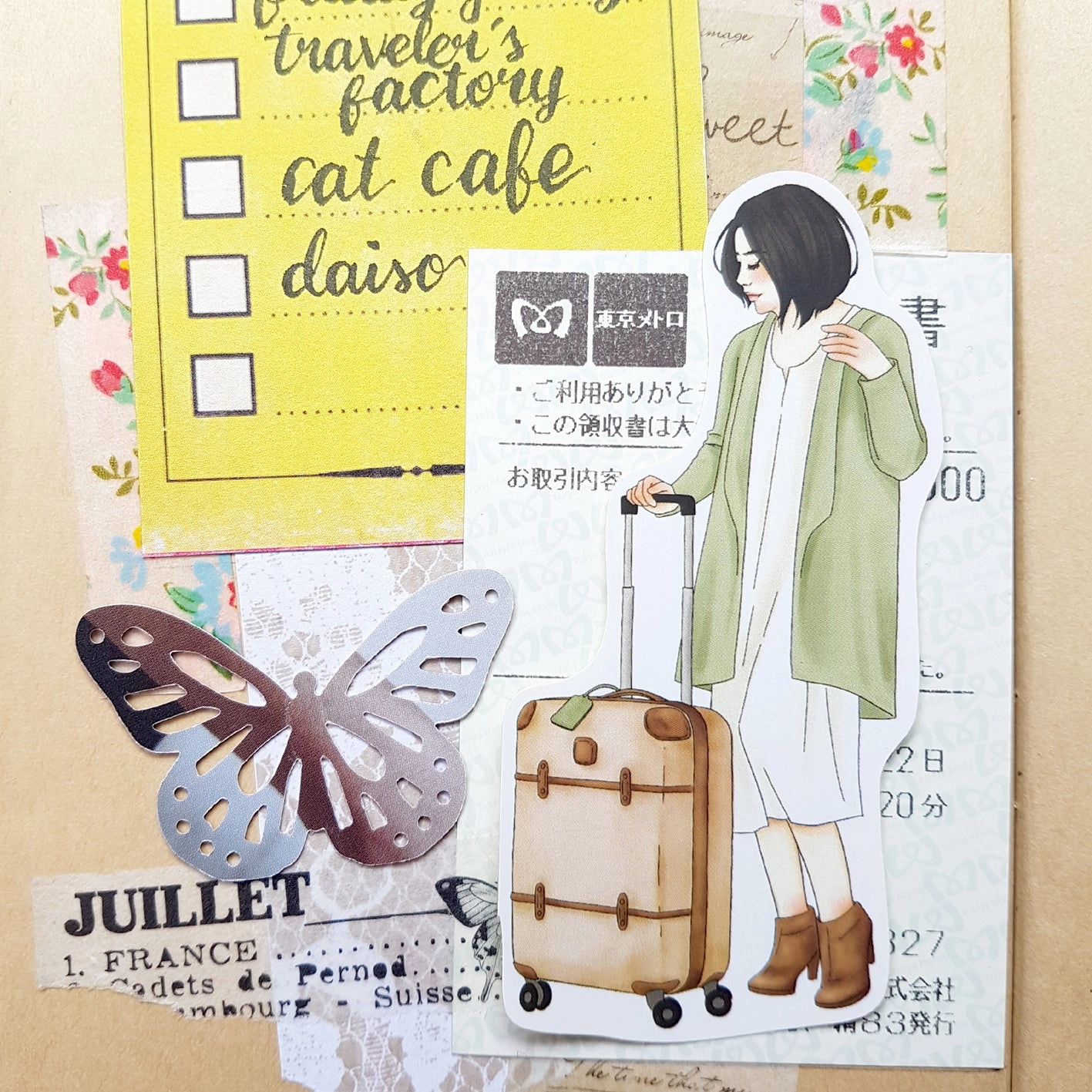popular synthetic Cafe Analog X Windry R - Wanderlust Girls Stickers In Tin